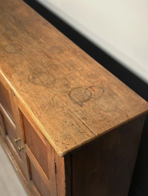 LARGE ANTIQUE OAK SCHOOL CUPBOARD - ADDITIONAL PHOTO 10
