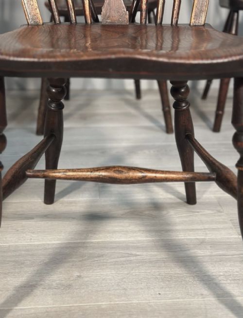 A SET OF 6 19TH CENTURY WHEELBACK DINING CHAIRS - ADDITIONAL PHOTO 6