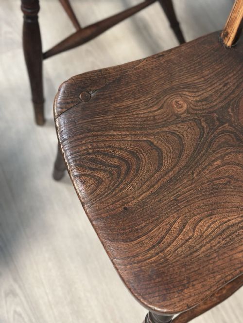 A SET OF 6 19TH CENTURY WHEELBACK DINING CHAIRS - ADDITIONAL PHOTO 9