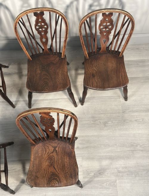A SET OF 6 19TH CENTURY WHEELBACK DINING CHAIRS - ADDITIONAL PHOTO 10