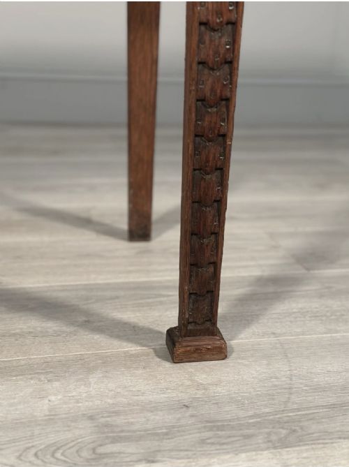 CARVED OAK GREENMAN TABLE C1880 - ADDITIONAL PHOTO 3