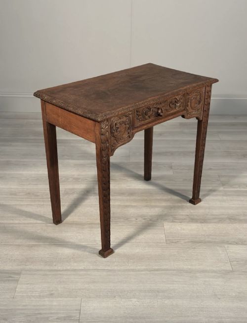 CARVED OAK GREENMAN TABLE C1880 - ADDITIONAL PHOTO 6