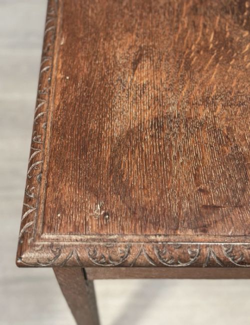 CARVED OAK GREENMAN TABLE C1880 - ADDITIONAL PHOTO 10
