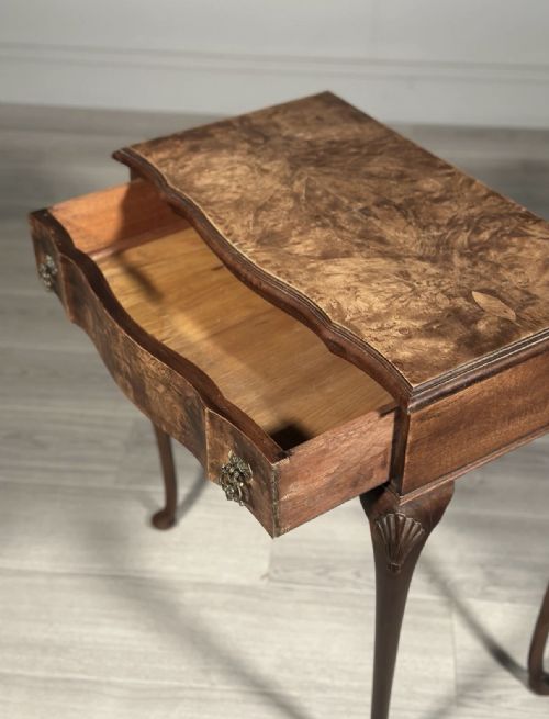 1920S QUEEN ANNE STYLE BURR WALNUT SIDE TABLE - ADDITIONAL PHOTO 3