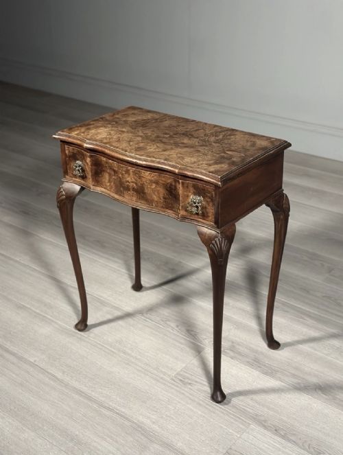 1920S QUEEN ANNE STYLE BURR WALNUT SIDE TABLE - ADDITIONAL PHOTO 4