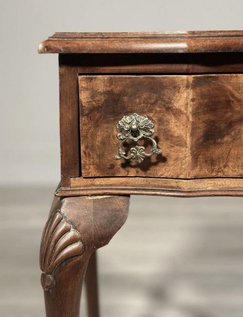1920S QUEEN ANNE STYLE BURR WALNUT SIDE TABLE - ADDITIONAL PHOTO 5