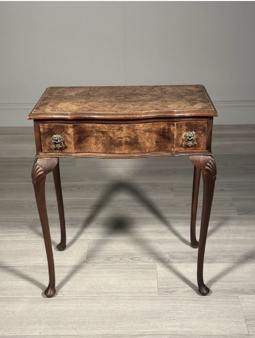 1920S QUEEN ANNE STYLE BURR WALNUT SIDE TABLE - ADDITIONAL PHOTO 7