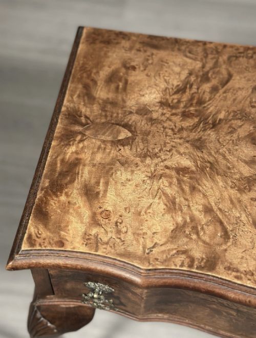 1920S QUEEN ANNE STYLE BURR WALNUT SIDE TABLE - ADDITIONAL PHOTO 10