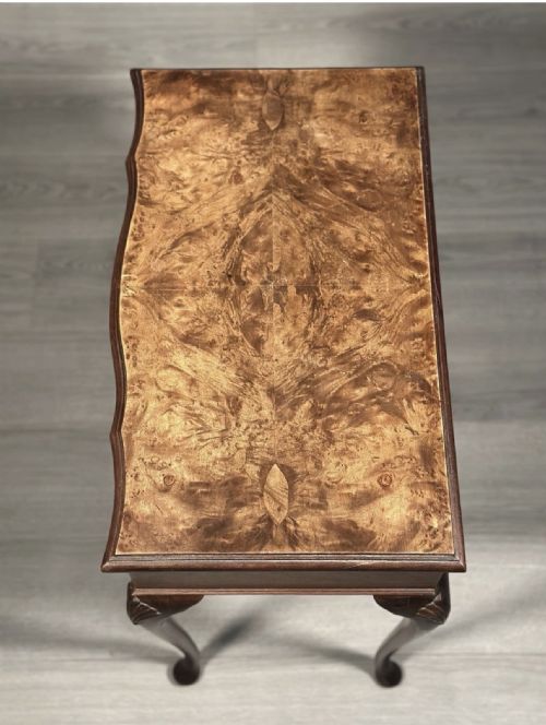 1920S QUEEN ANNE STYLE BURR WALNUT SIDE TABLE - ADDITIONAL PHOTO 12