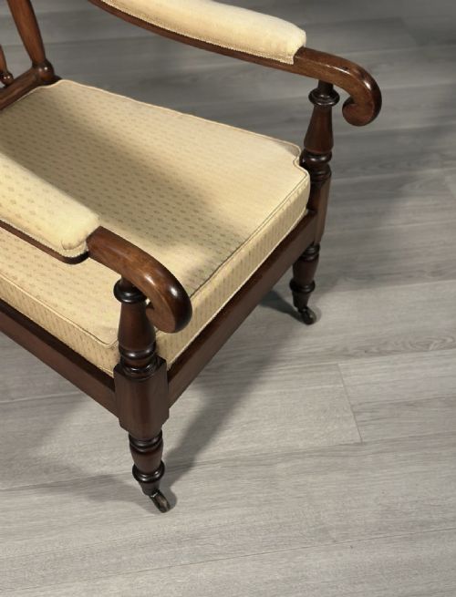 GILLOWS MAHOGANY OPEN ARMCHAIR - ADDITIONAL PHOTO 1