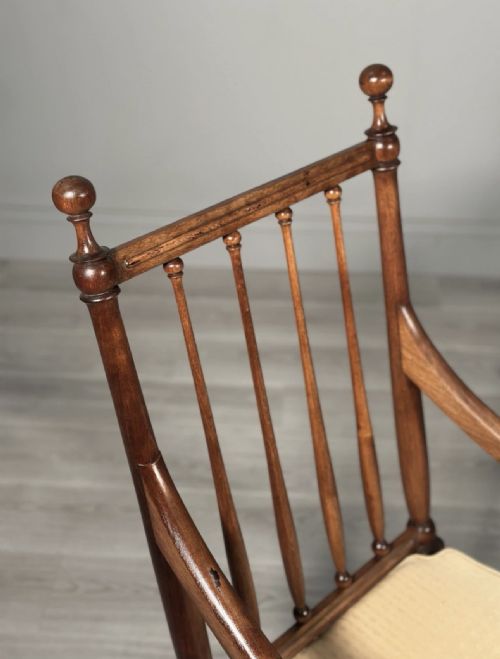 GILLOWS MAHOGANY OPEN ARMCHAIR - ADDITIONAL PHOTO 3