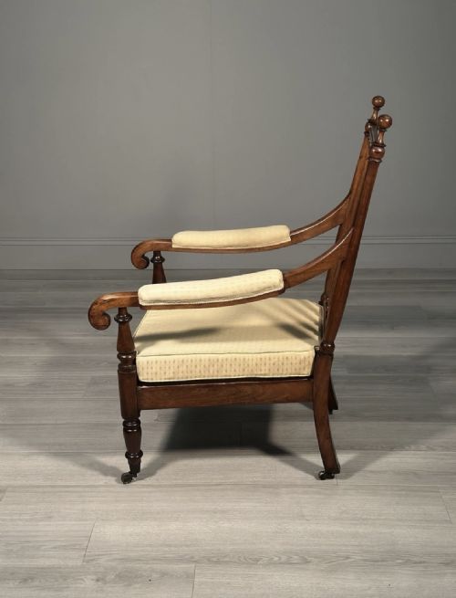 GILLOWS MAHOGANY OPEN ARMCHAIR - ADDITIONAL PHOTO 10