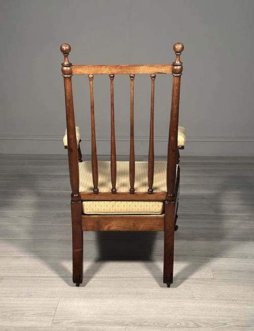 GILLOWS MAHOGANY OPEN ARMCHAIR - ADDITIONAL PHOTO 12