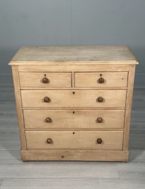 ANTIQUE PINE CHEST OF DRAWERS - ADDITIONAL PHOTO 1