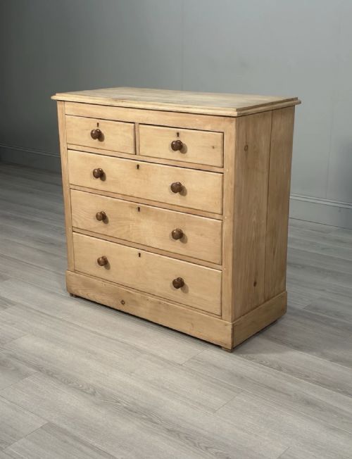 ANTIQUE PINE CHEST OF DRAWERS - ADDITIONAL PHOTO 2