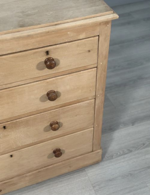 ANTIQUE PINE CHEST OF DRAWERS - ADDITIONAL PHOTO 3