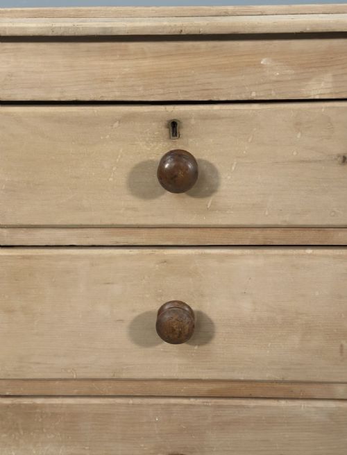 ANTIQUE PINE CHEST OF DRAWERS - ADDITIONAL PHOTO 5