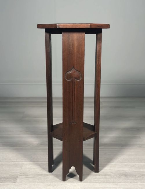 ARTS AND CRAFTS MAHOGANY PLANT STAND - ADDITIONAL PHOTO 3