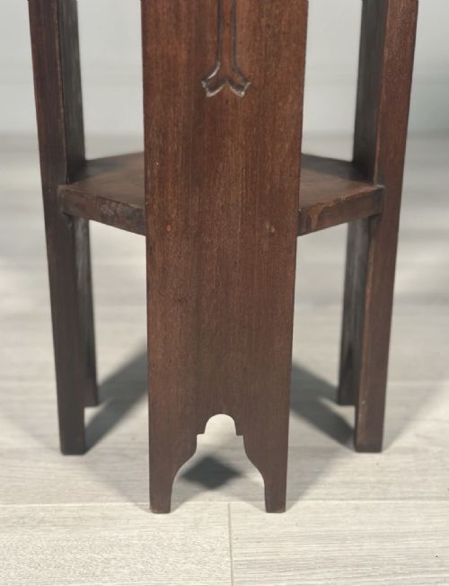 ARTS AND CRAFTS MAHOGANY PLANT STAND - ADDITIONAL PHOTO 5