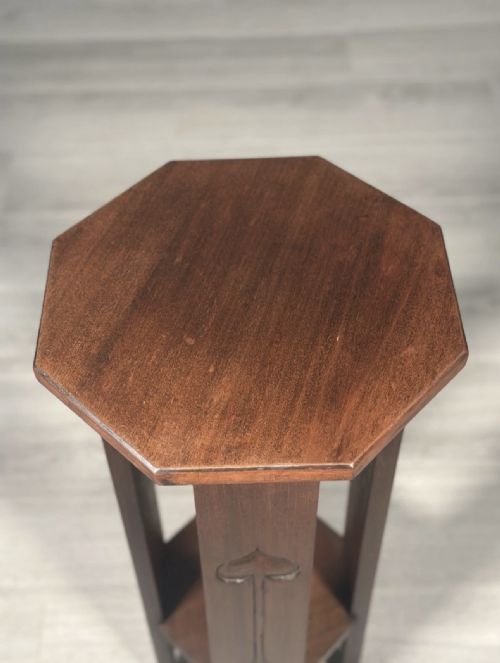 ARTS AND CRAFTS MAHOGANY PLANT STAND - ADDITIONAL PHOTO 8
