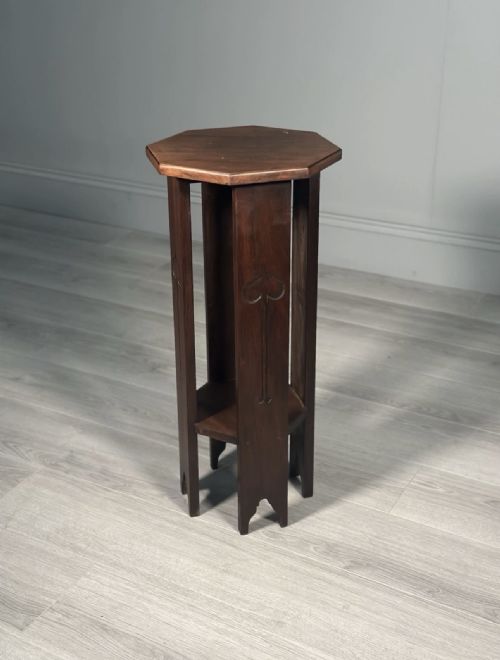 ARTS AND CRAFTS MAHOGANY PLANT STAND - ADDITIONAL PHOTO 9