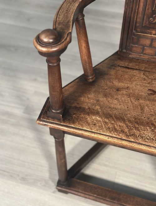 19TH CENTURY FRENCH CAQUETOIRE WALNUT ARMCHAIR - ADDITIONAL PHOTO 2