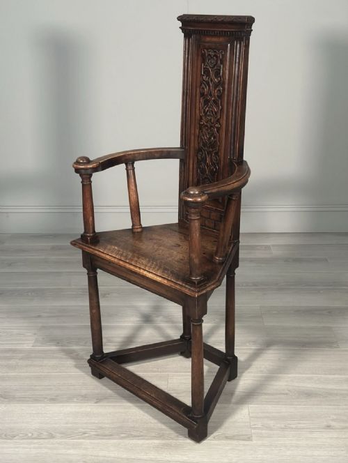 19TH CENTURY FRENCH CAQUETOIRE WALNUT ARMCHAIR - ADDITIONAL PHOTO 4