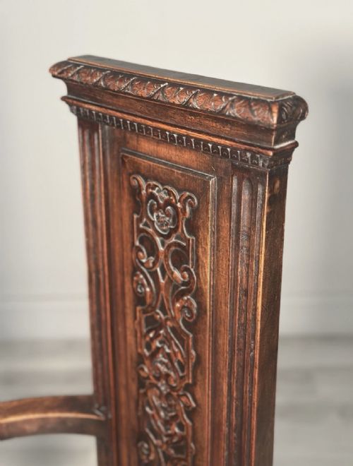 19TH CENTURY FRENCH CAQUETOIRE WALNUT ARMCHAIR - ADDITIONAL PHOTO 6