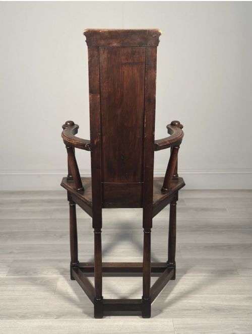 19TH CENTURY FRENCH CAQUETOIRE WALNUT ARMCHAIR - ADDITIONAL PHOTO 7