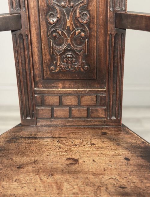 19TH CENTURY FRENCH CAQUETOIRE WALNUT ARMCHAIR - ADDITIONAL PHOTO 10
