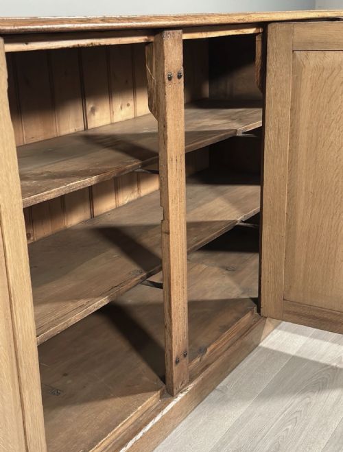 AESTHETIC MOVEMENT OAK CUPBOARD C1900 - ADDITIONAL PHOTO 4