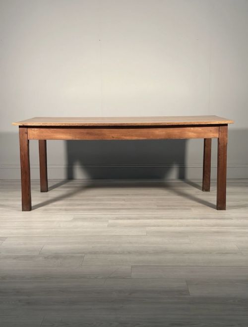 ANTIQUE GOLDEN OAK DINING TABLE C1910 - ADDITIONAL PHOTO 4