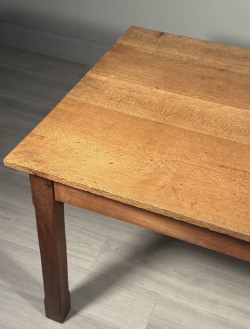ANTIQUE GOLDEN OAK DINING TABLE C1910 - ADDITIONAL PHOTO 11
