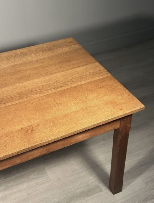 ANTIQUE GOLDEN OAK DINING TABLE C1910 - ADDITIONAL PHOTO 12