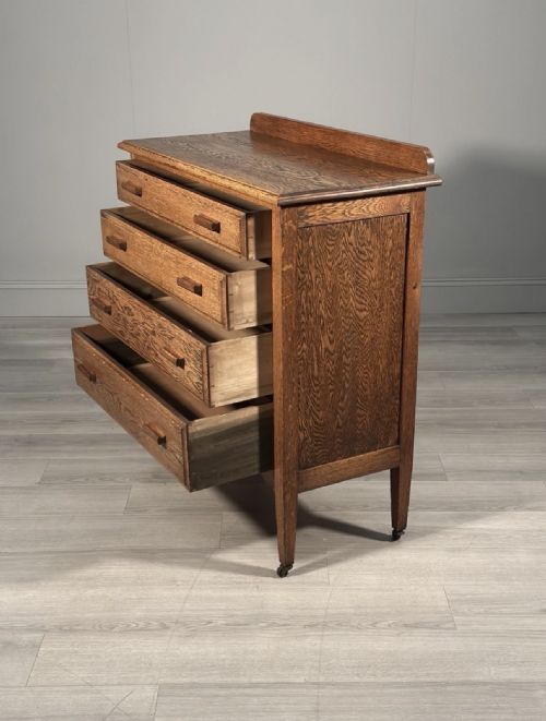 EDWARDIAN OAK CHEST OF DRAWERS - ADDITIONAL PHOTO 6