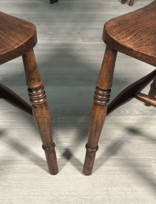 A SET OF 6 19TH CENTURY WHEELBACK DINING CHAIRS - ADDITIONAL PHOTO 3