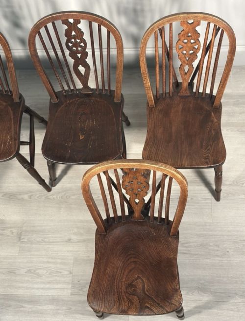 A SET OF 6 19TH CENTURY WHEELBACK DINING CHAIRS - ADDITIONAL PHOTO 8