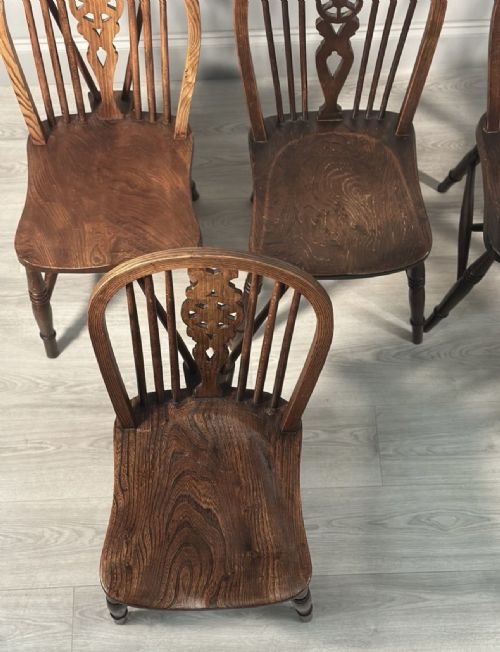 A SET OF 6 19TH CENTURY WHEELBACK DINING CHAIRS - ADDITIONAL PHOTO 9