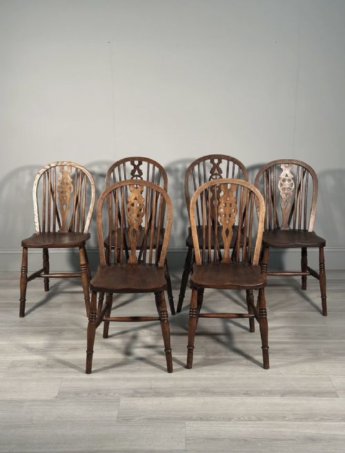 A SET OF 6 19TH CENTURY WHEELBACK DINING CHAIRS - ADDITIONAL PHOTO 10