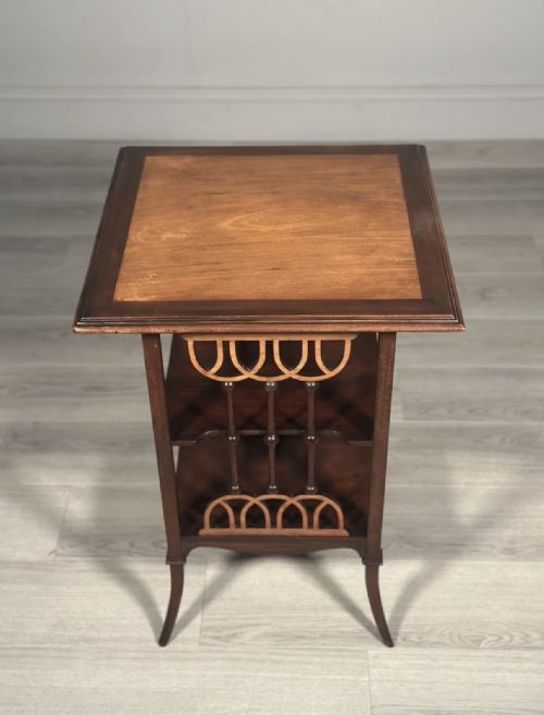 ARTS AND CRAFTS FRETWORK SIDE TABLE - ADDITIONAL PHOTO 1