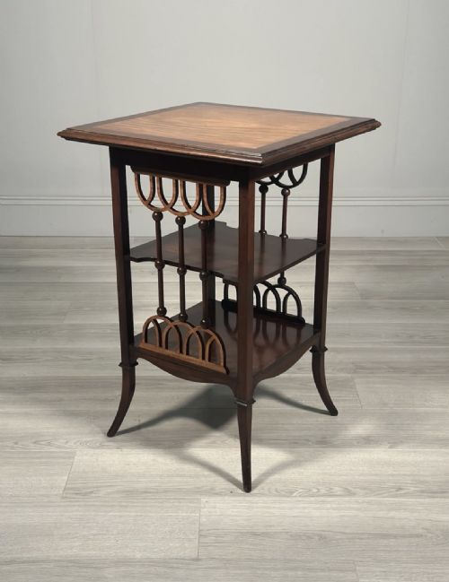 ARTS AND CRAFTS FRETWORK SIDE TABLE - ADDITIONAL PHOTO 2