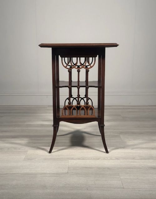 ARTS AND CRAFTS FRETWORK SIDE TABLE - ADDITIONAL PHOTO 3