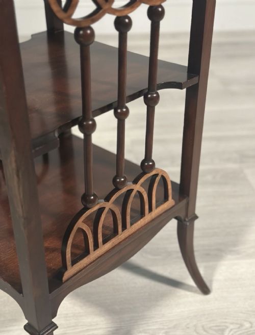 ARTS AND CRAFTS FRETWORK SIDE TABLE - ADDITIONAL PHOTO 4