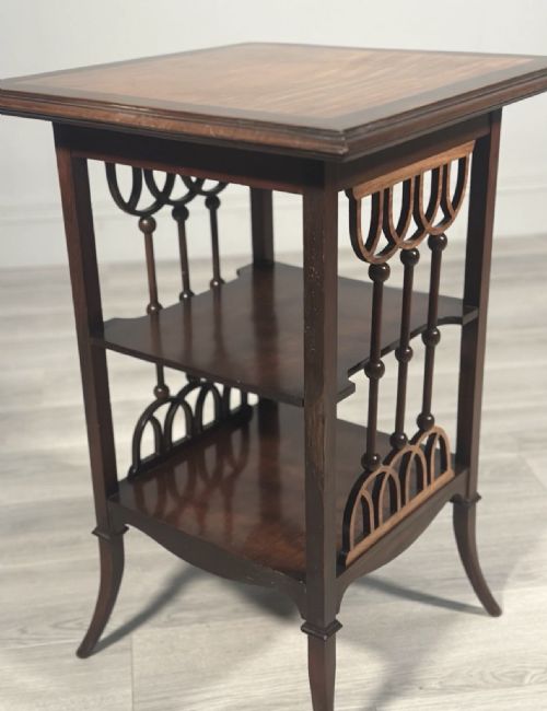 ARTS AND CRAFTS FRETWORK SIDE TABLE - ADDITIONAL PHOTO 5