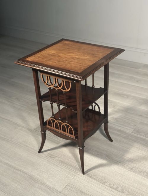 ARTS AND CRAFTS FRETWORK SIDE TABLE - ADDITIONAL PHOTO 9