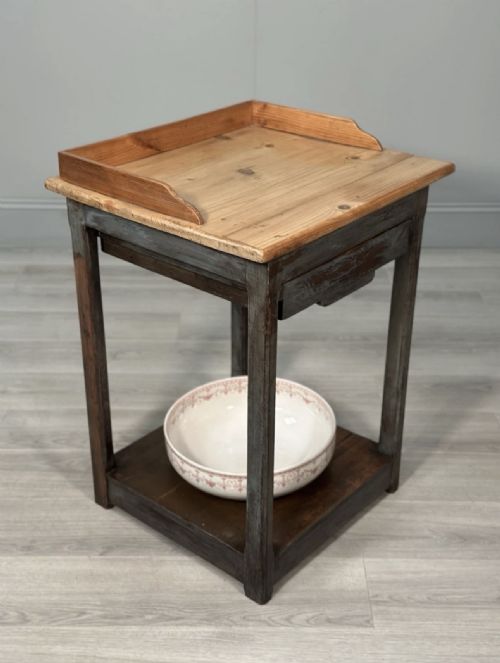 VICTORIAN PINE WASH STAND IN PAINT - ADDITIONAL PHOTO 11