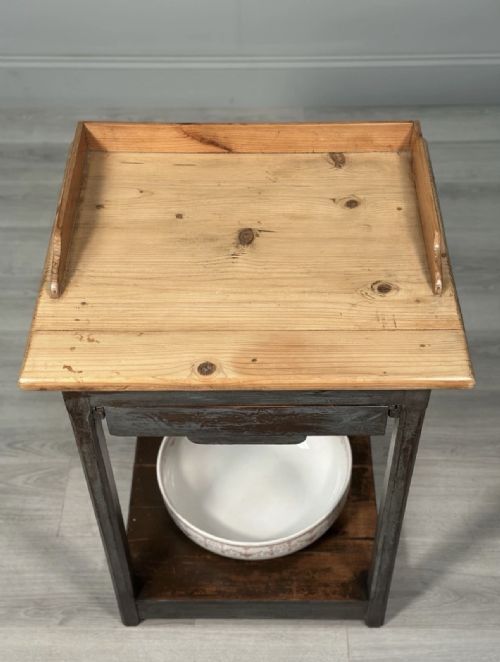 VICTORIAN PINE WASH STAND IN PAINT - ADDITIONAL PHOTO 13