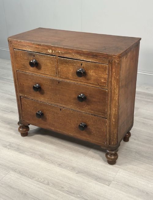 ANTIQUE CHEST OF DRAWERS IN SCUMBLE PAINT - ADDITIONAL PHOTO 1