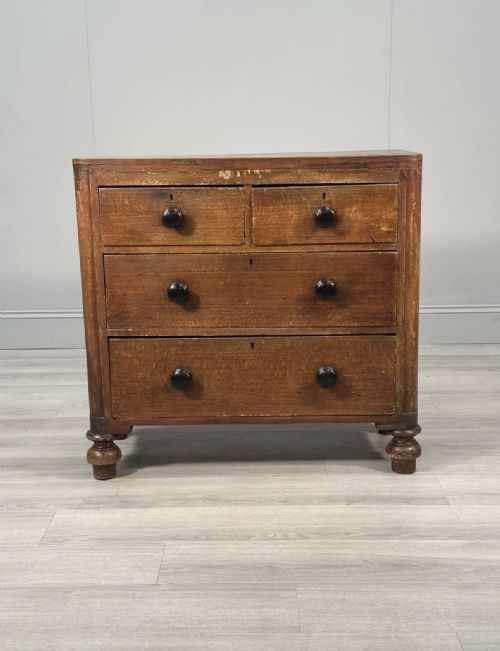 ANTIQUE CHEST OF DRAWERS IN SCUMBLE PAINT - ADDITIONAL PHOTO 5