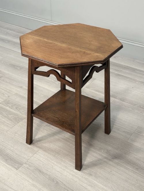 ARTS AND CRAFTS OAK SIDE TABLE C1910 - ADDITIONAL PHOTO 4